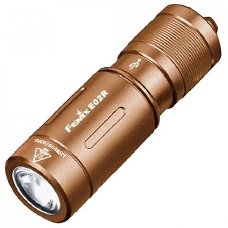 Уцененный товар Фонарь Fenix E02R, черный(Витрин. образец)