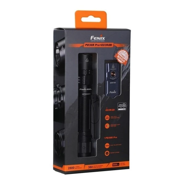Фонарь Fenix тактический PD36R Pro + E03R V2.0 синий Фонарь Fenix тактический PD36R Pro + E03R V2.0 синий