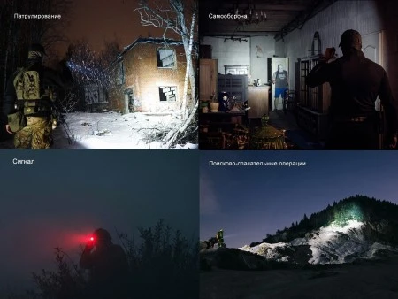 Фонарь Fenix тактический TK35R 5800 люмен с красным светом