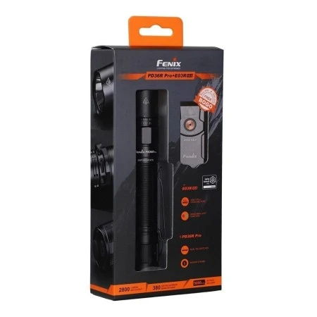 Фонарь Fenix тактический PD36R Pro + E03R V2.0 серый