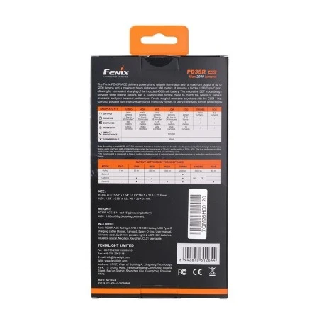 Фонарь Fenix тактический PD35R ACE + CL01 оранжевый