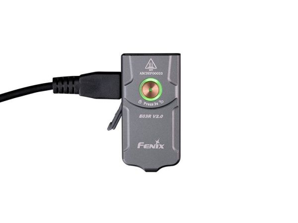 Фонарь-брелок Fenix E03R EDC V2.0 Gray