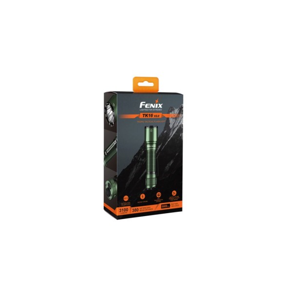 Фонарь Fenix тактический TK16 V2.0 зеленый 3100 люмен (новый, царапины, потертости)