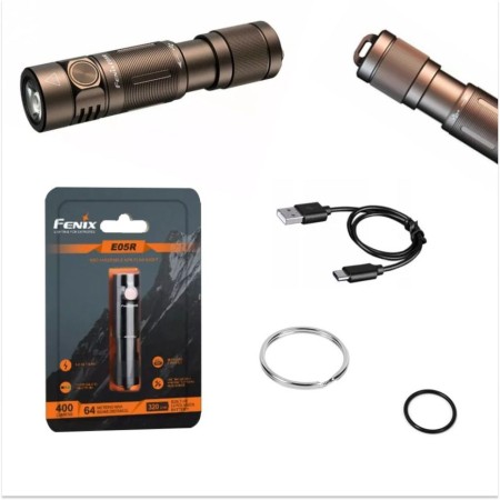 Фонарь Fenix E05R коричневый Фонарь Fenix E05R коричневый