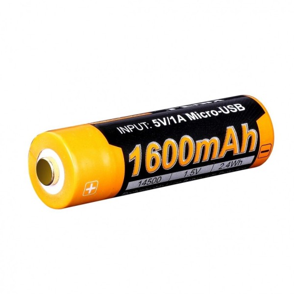 Аккумулятор Fenix 14500 ARB-L14-1600U 1600mAh с разъемом для USB (вскрыта упаковка)