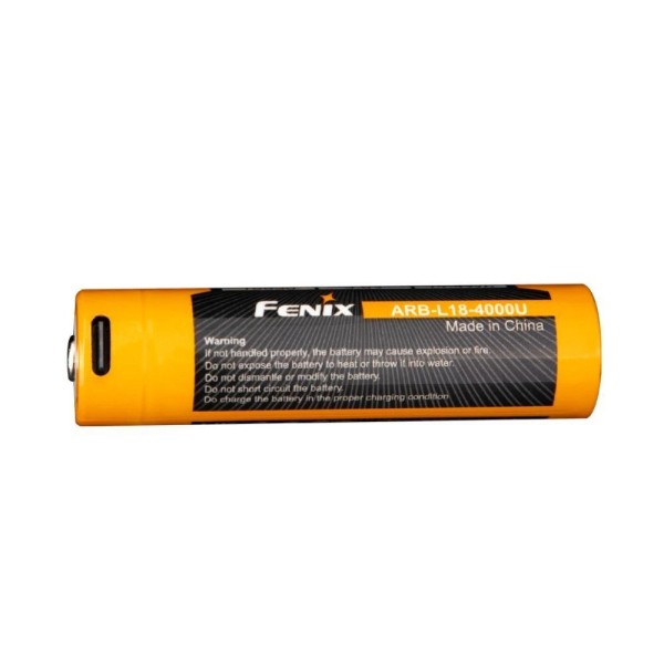 Уцененный товар Аккумулятор 18650 Fenix ARB-L18-4000U с разъемом для USB(Витрин. образец. Сост. нового)