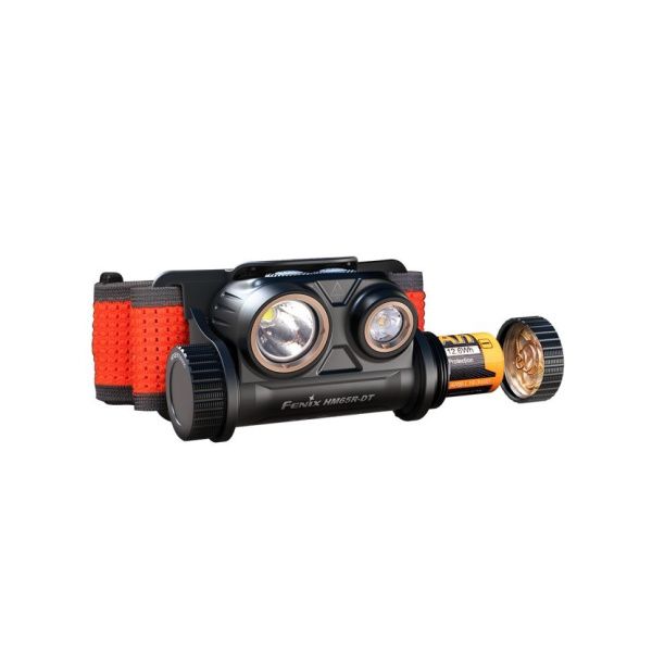Уцененный товар Налобный фонарь Fenix HM65R-DT Dual LED черный(витрин.образец)