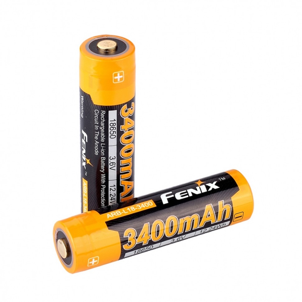 Аккумулятор 18650 Fenix ARB-L18 (3400mAh), ARB-L18-3400 купить на  официальном сайте Fenix в России